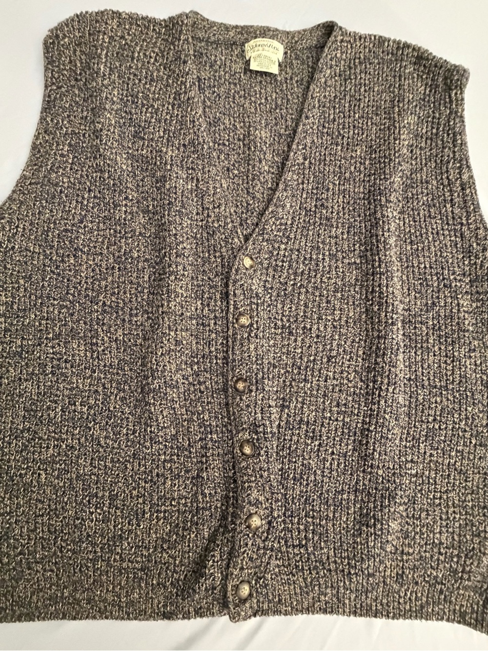 St. John's Bay Olive Marled Knit Button Vest